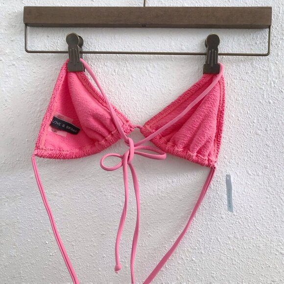 NWT LOVE & BIKINIS Jamaica Triangle Strings One Size Bikini SET O/S - Picture 3 of 11